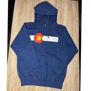 Colorado Outfitter Trading Co Blue Hoodie Sweatshirt Adult Size Small
